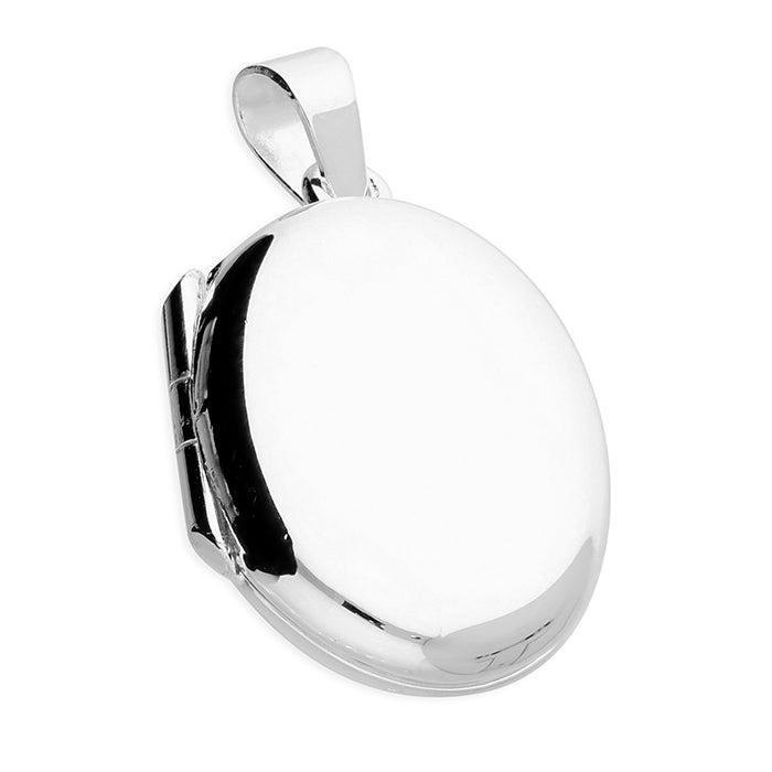 Joli Beau Sterling Silver Small Plain Oval Locket