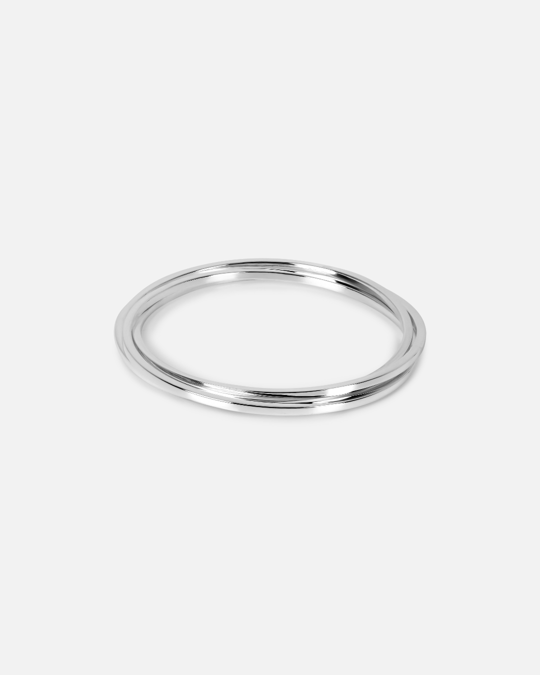 Sterling Silver Triple Square Edge Bangle