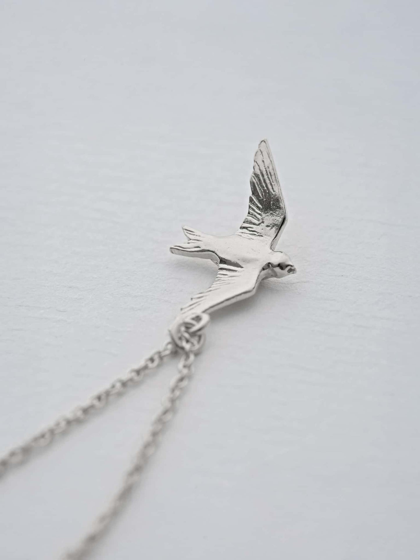 Alex Monroe Sterling Silver Flying Swallow Necklace