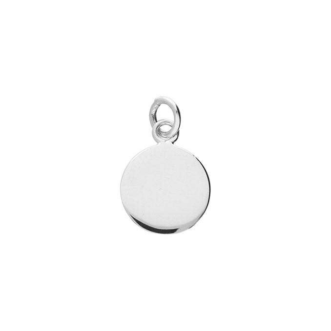 Silver pendant on a white background