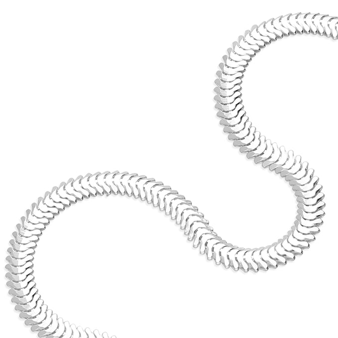 Sterling Silver Oval Snake Bracelet