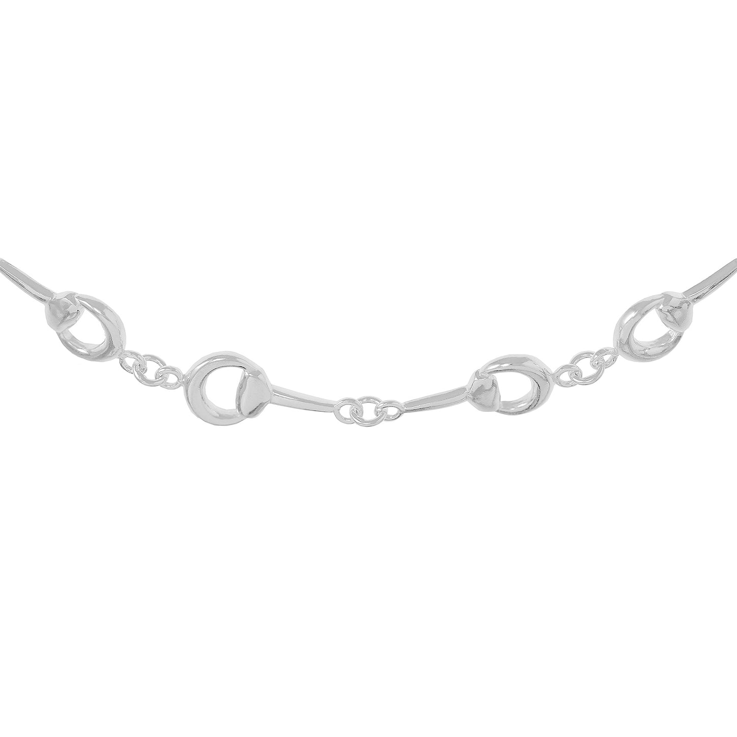 Solid Sterling Silver Snaffle Bracelet