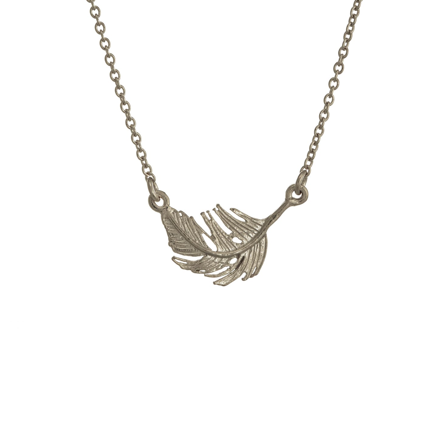 Alex Monroe Sterling Silver Little Feather Inline Necklace