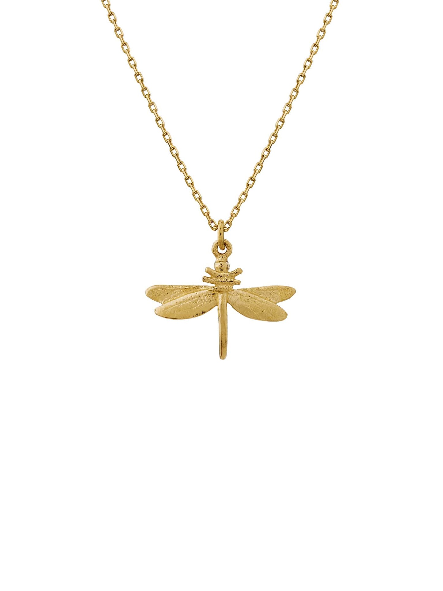 Alex Monroe 18carat Yellow Solid Gold Teeny Tiny Dragonfly Necklace