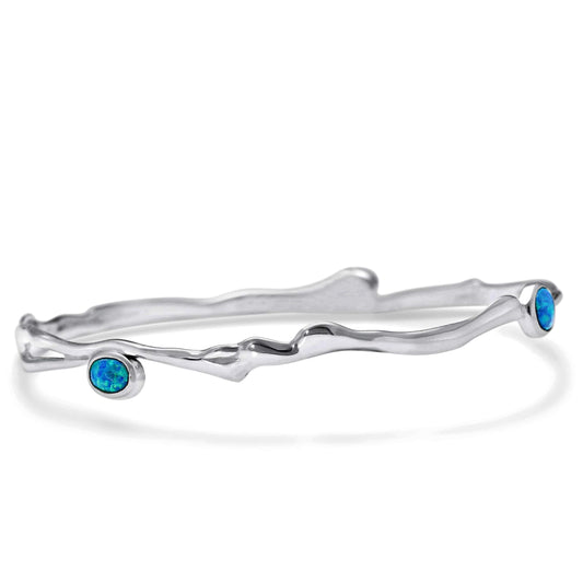 a trio of stunning sea blue Opalites. Made from high-quality sterling silver