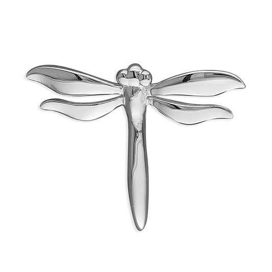 Polished Sterling Silver Dragonfly Necklace