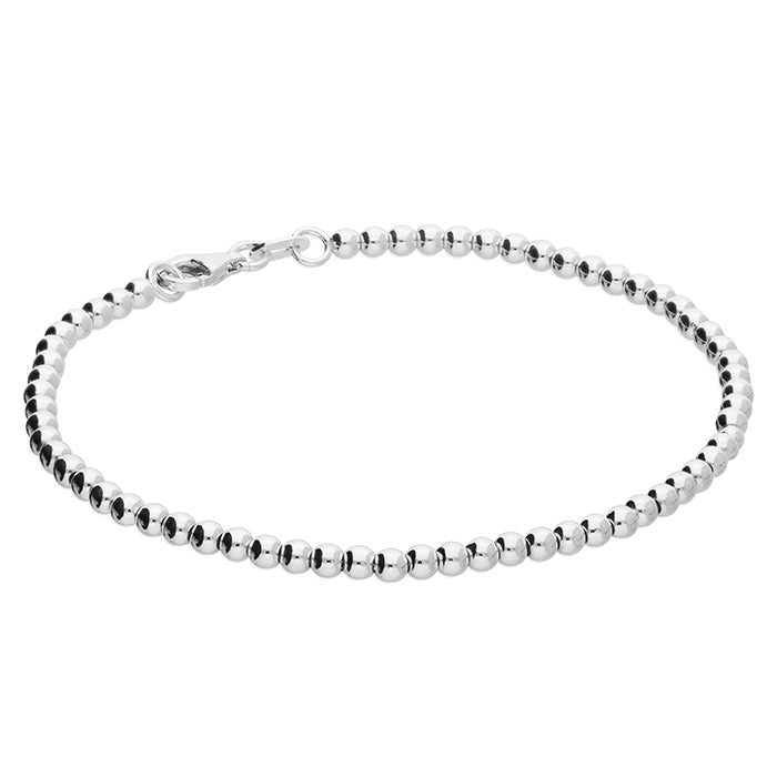 Sterling Silver 3mm Bead Bracelet
