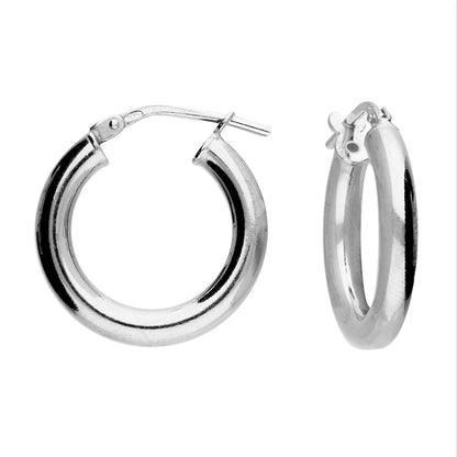 Sterling Silver 14mm Small Hoop Earrings