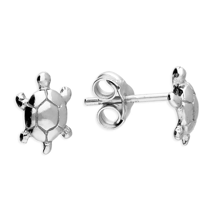Sterling Silver Coastal Collection Tiny Turtle Studs
