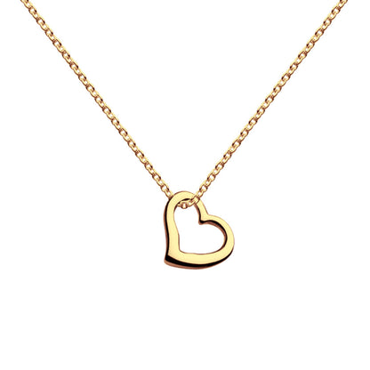 18 carat Gold Vermeil Open Heart Pendant & Chain