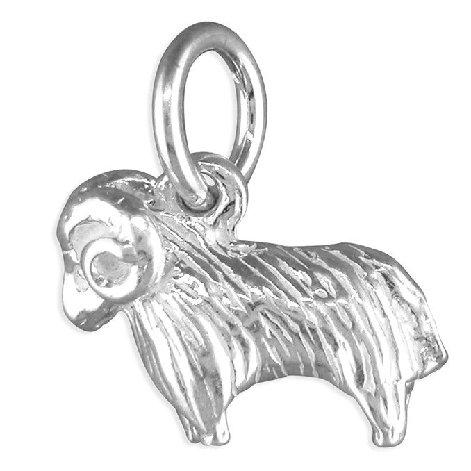 Silver Zodiac Ram Charm