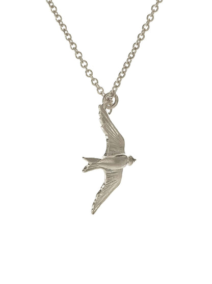 Alex Monroe Sterling Silver Flying Swallow Necklace