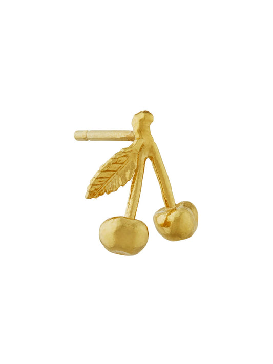 Alex Monroe 22ct Vermeil Cherry Single Stud Earring