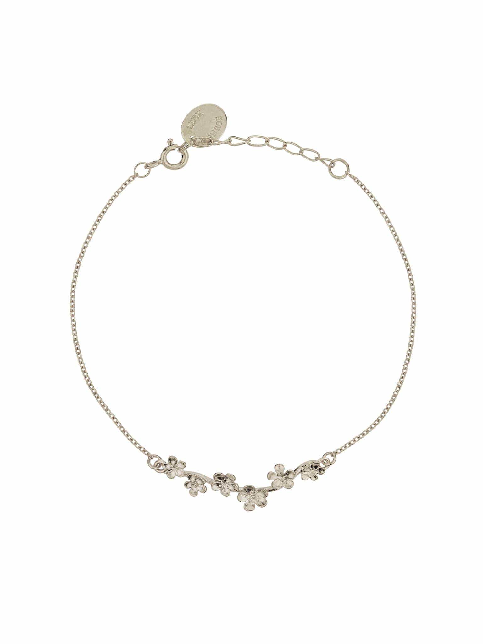 Alex Monroe Sterling Silver Forget Me Not Bracelet