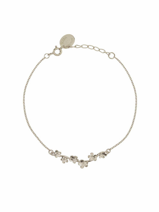 Alex Monroe Sterling Silver Forget Me Not Bracelet