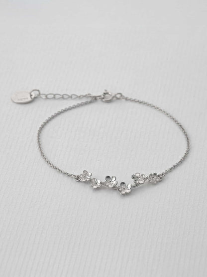 Alex Monroe Sterling Silver Forget Me Not Bracelet