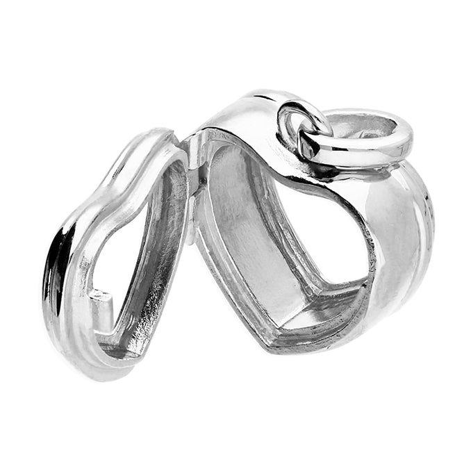 Sterling Silver Opening Glass Heart Locket