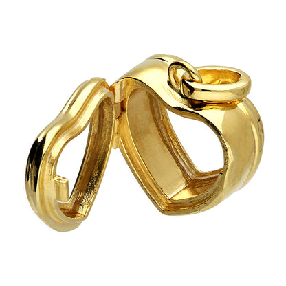 Sterling Silver 18 carat Gold Vermeil Glass Opening Heart Locket