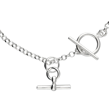Sterling Silver Double T-Bar Classic Necklace