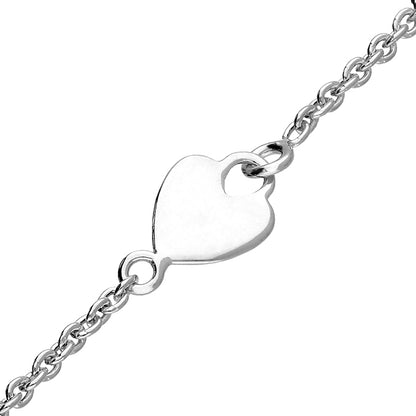 Joli Beau Sterling Silver Heart Linked Bracelet