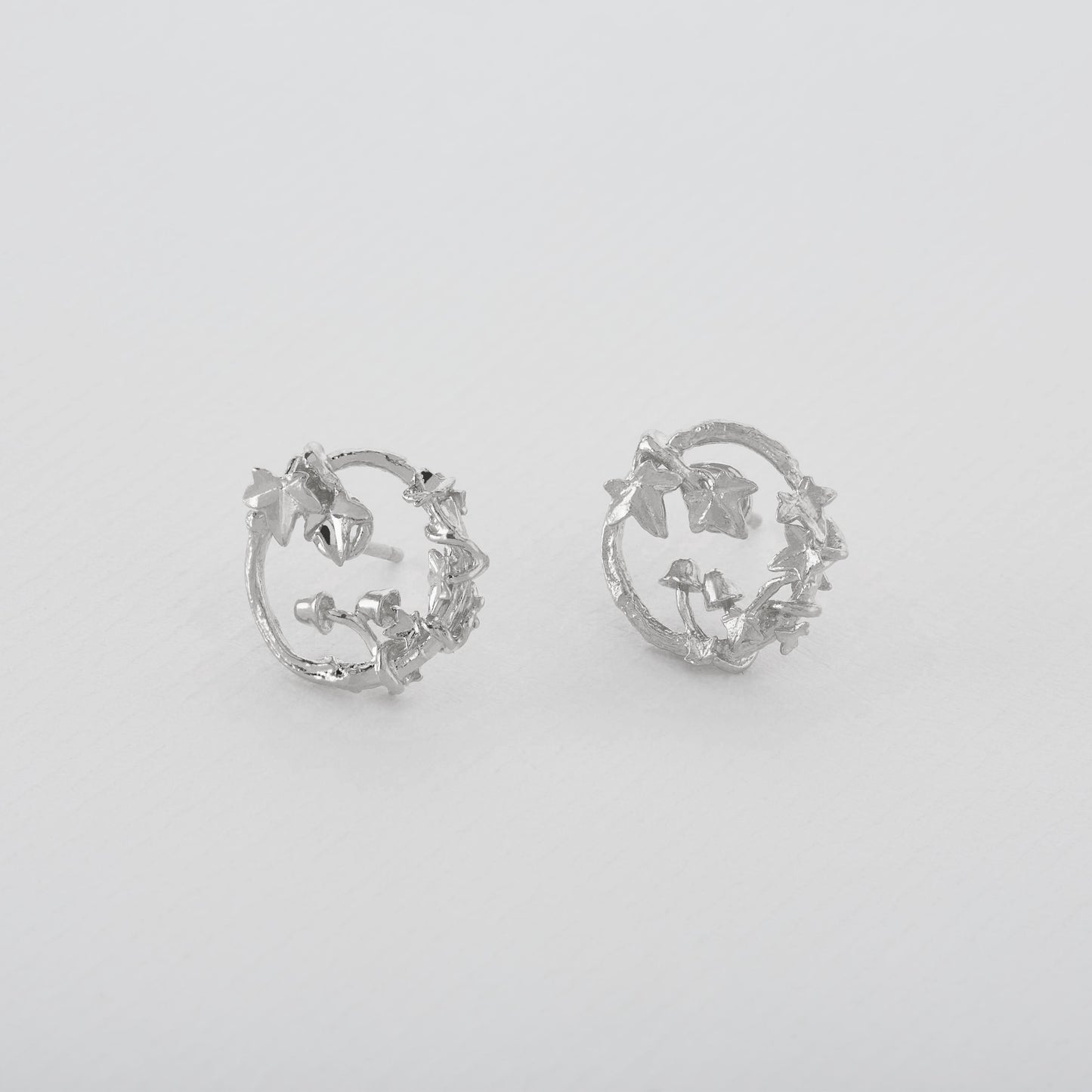 Alex Monroe Sterling Silver Woodland Loop Stud Earrings