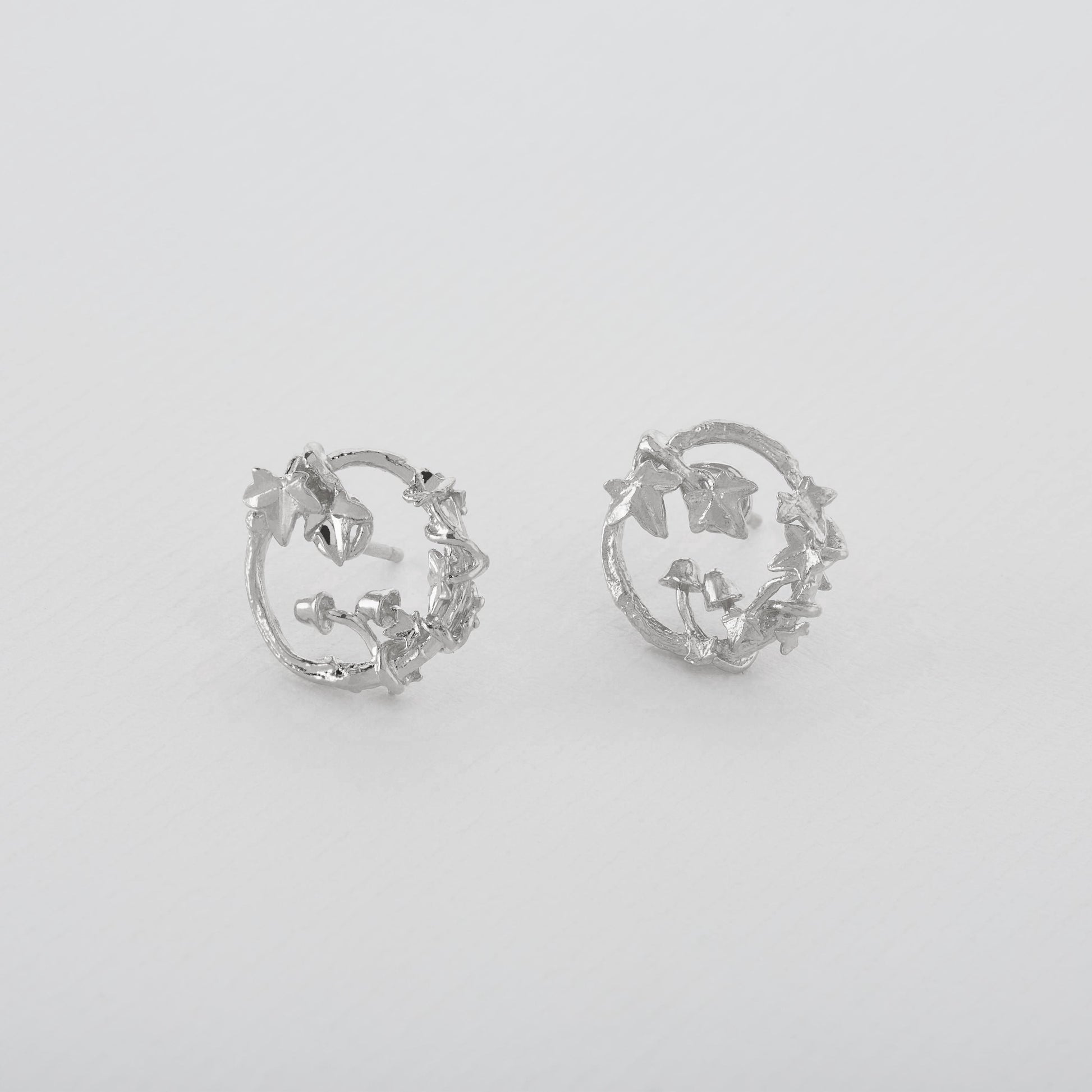 Alex Monroe Sterling Silver Woodland Loop Stud Earrings