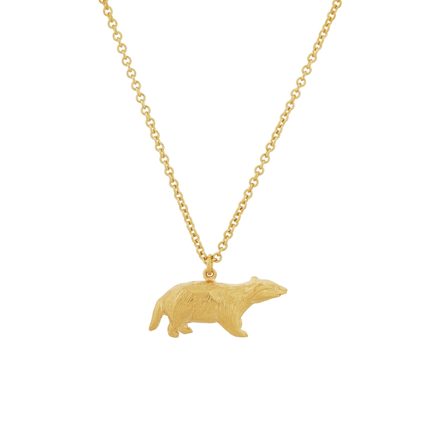 Alex Monroe 22 carat Yellow Gold Vermeil Foraging Badger Necklace