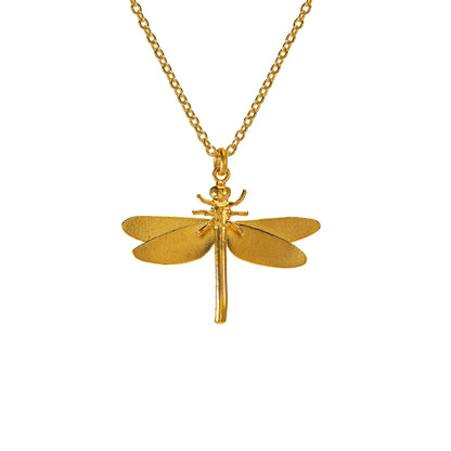 Alex Monroe Gold Vermeil Dragonfly Necklace