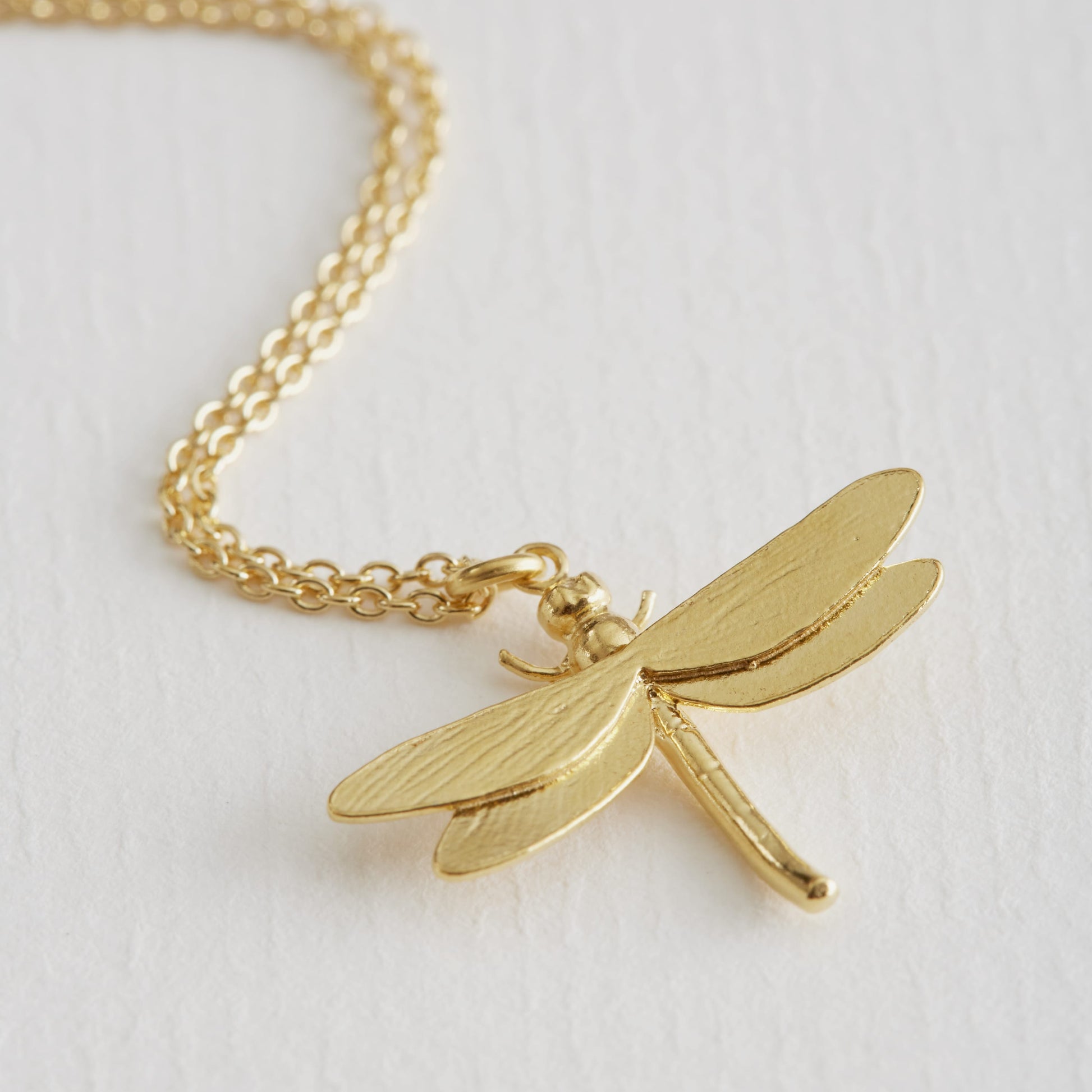 Alex Monroe Gold Vermeil Dragonfly Necklace