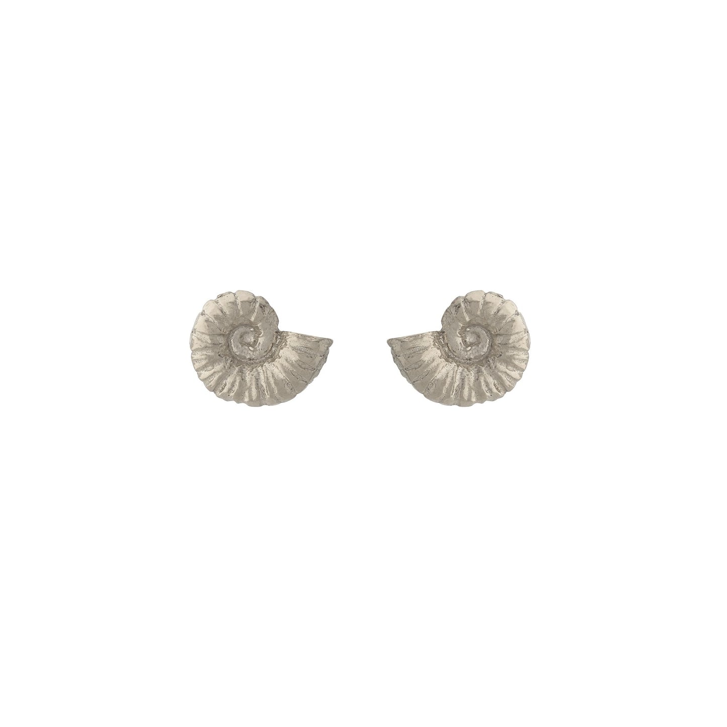 Alex Monroe Sterling Silver Ammonite Stud Earrings