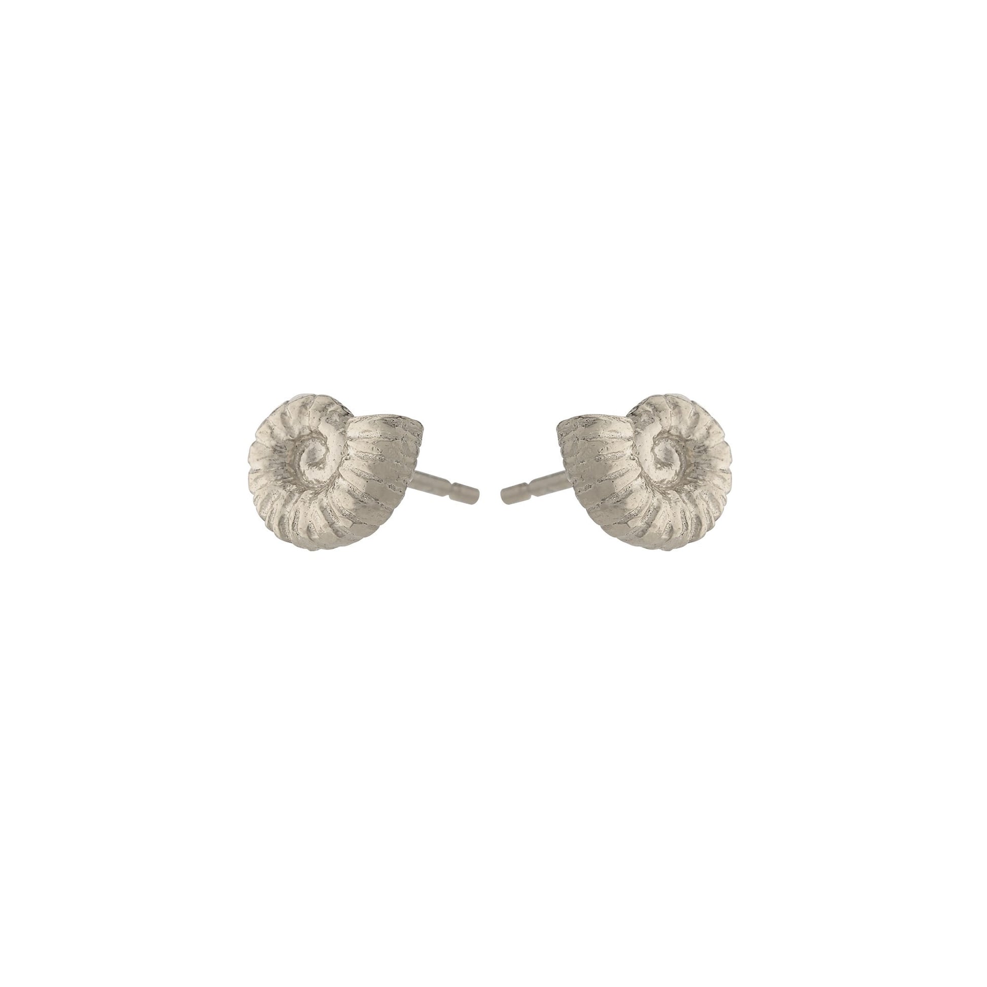 Alex Monroe Sterling Silver Ammonite Stud Earrings