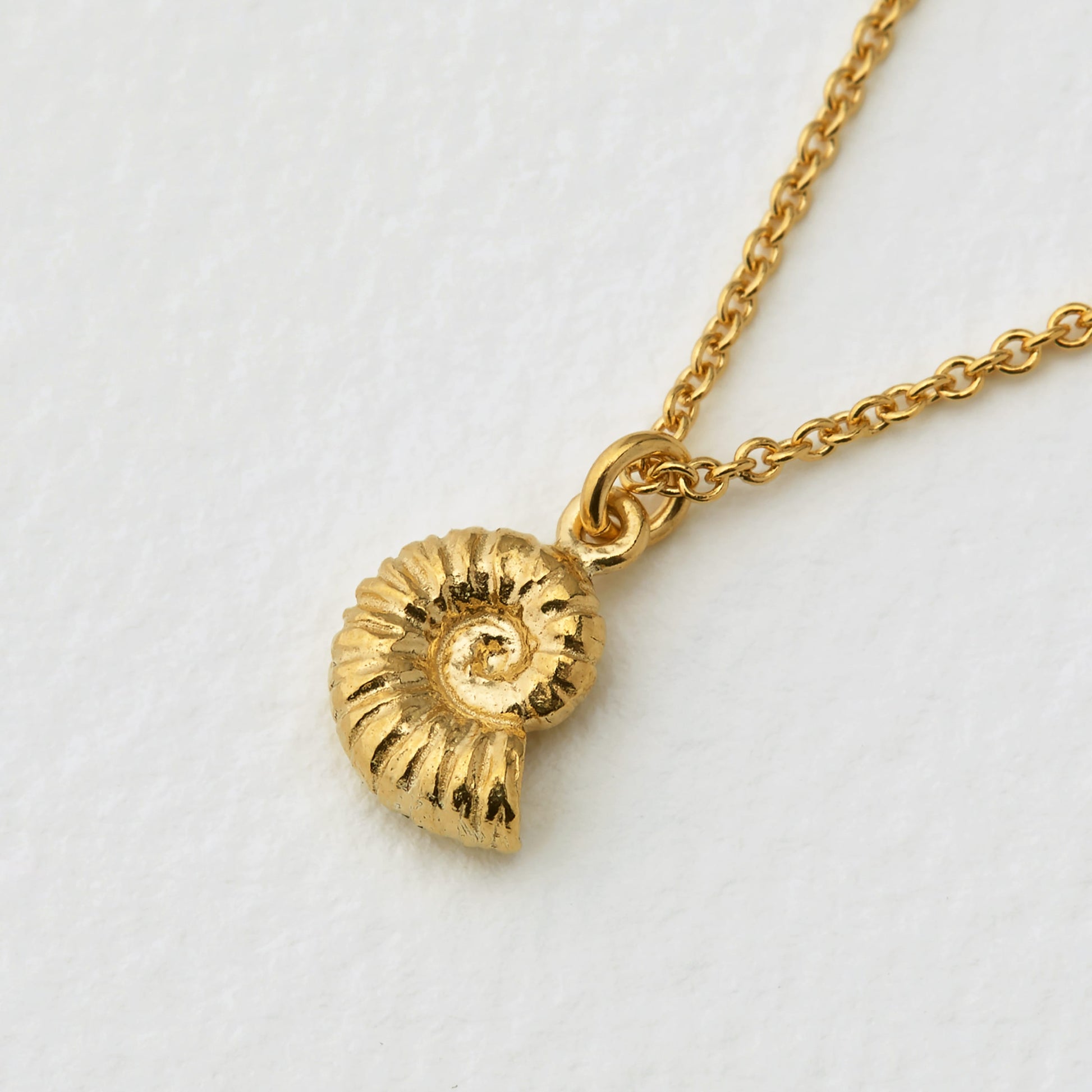 Alex Monroe 22 carat Gold Vermeil Ammonite Necklace