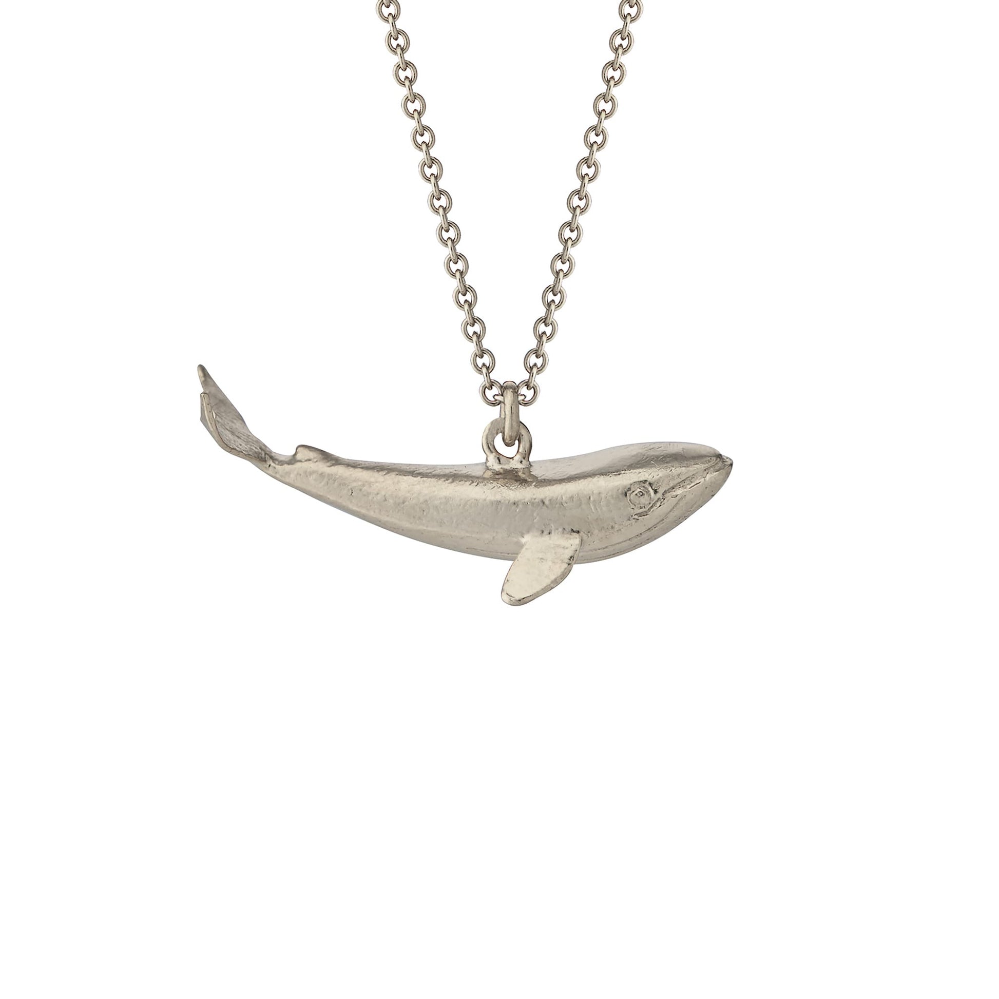 Alex Monroe Sterling Silver Baby Blue Whale Necklace