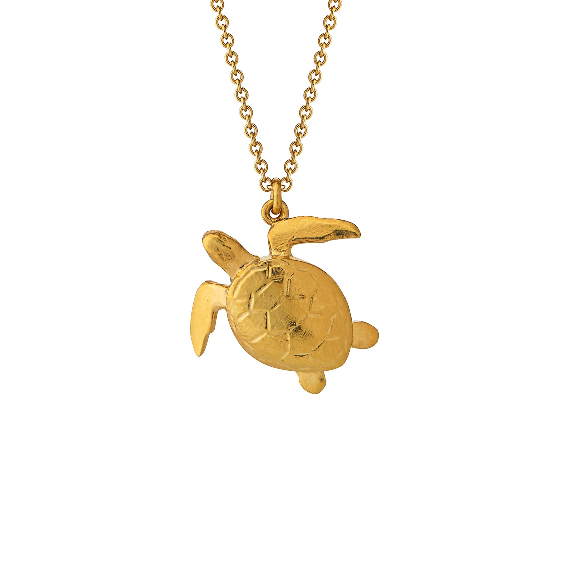 Alex Monroe 22 carat Yellow Gold Vermeil Sea Turtle Necklace