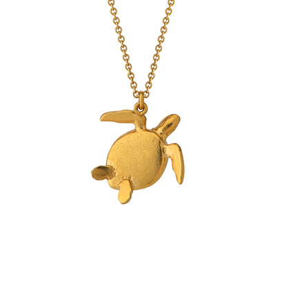 Alex Monroe 22 carat Yellow Gold Vermeil Sea Turtle Necklace