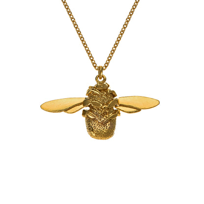 Alex Monroe 22 carat Yellow Gold Vermeil Bumblebee Necklace