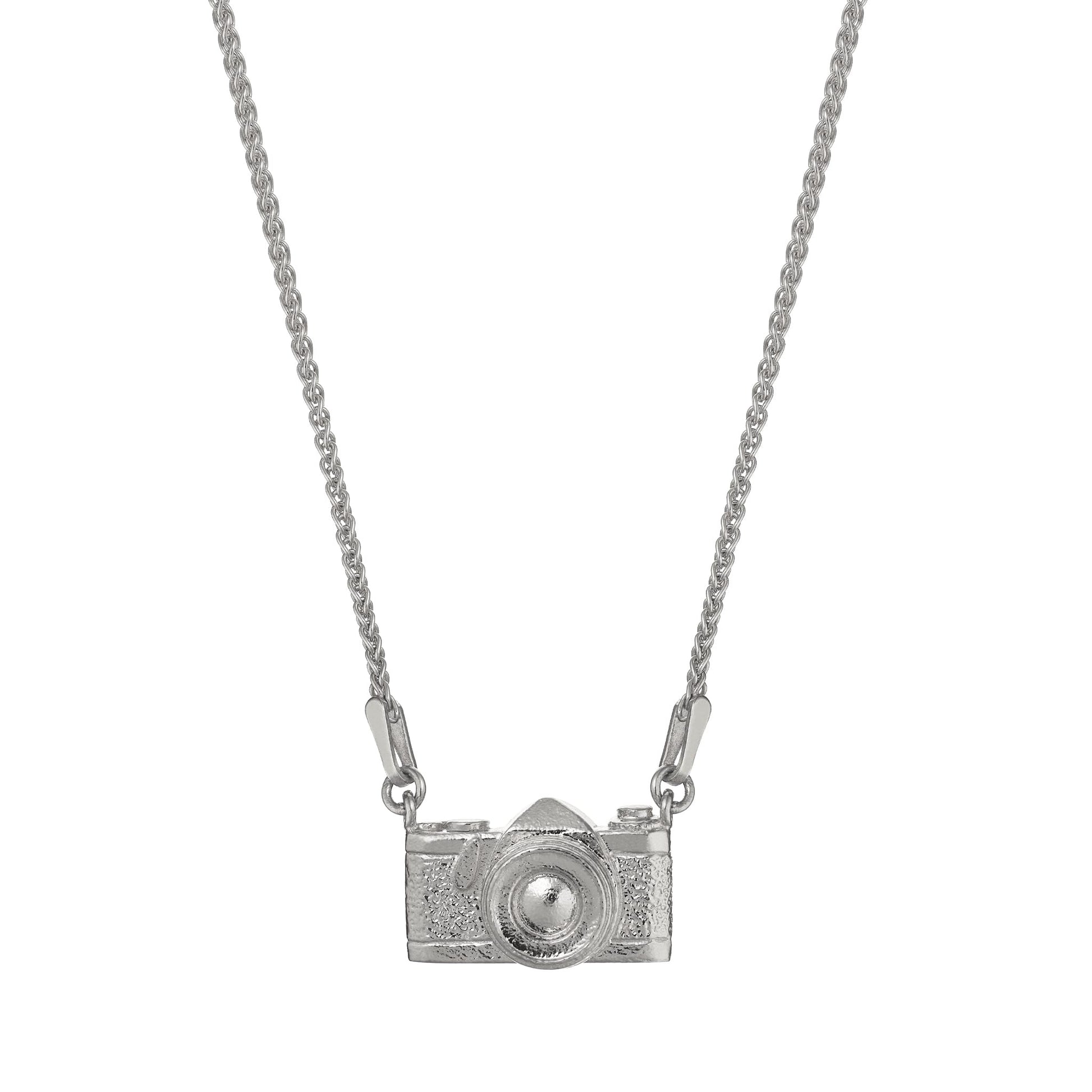 Alex Monroe Sterling Silver In-line Vintage Camera Necklace