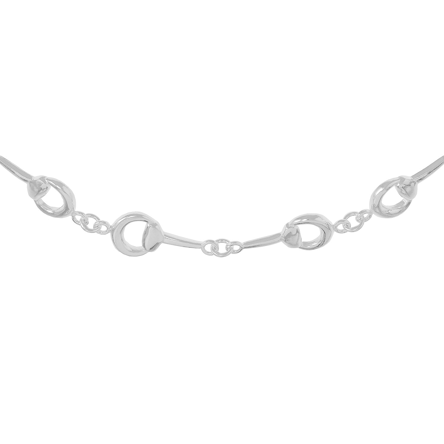 Solid Sterling Silver Snaffle Bracelet