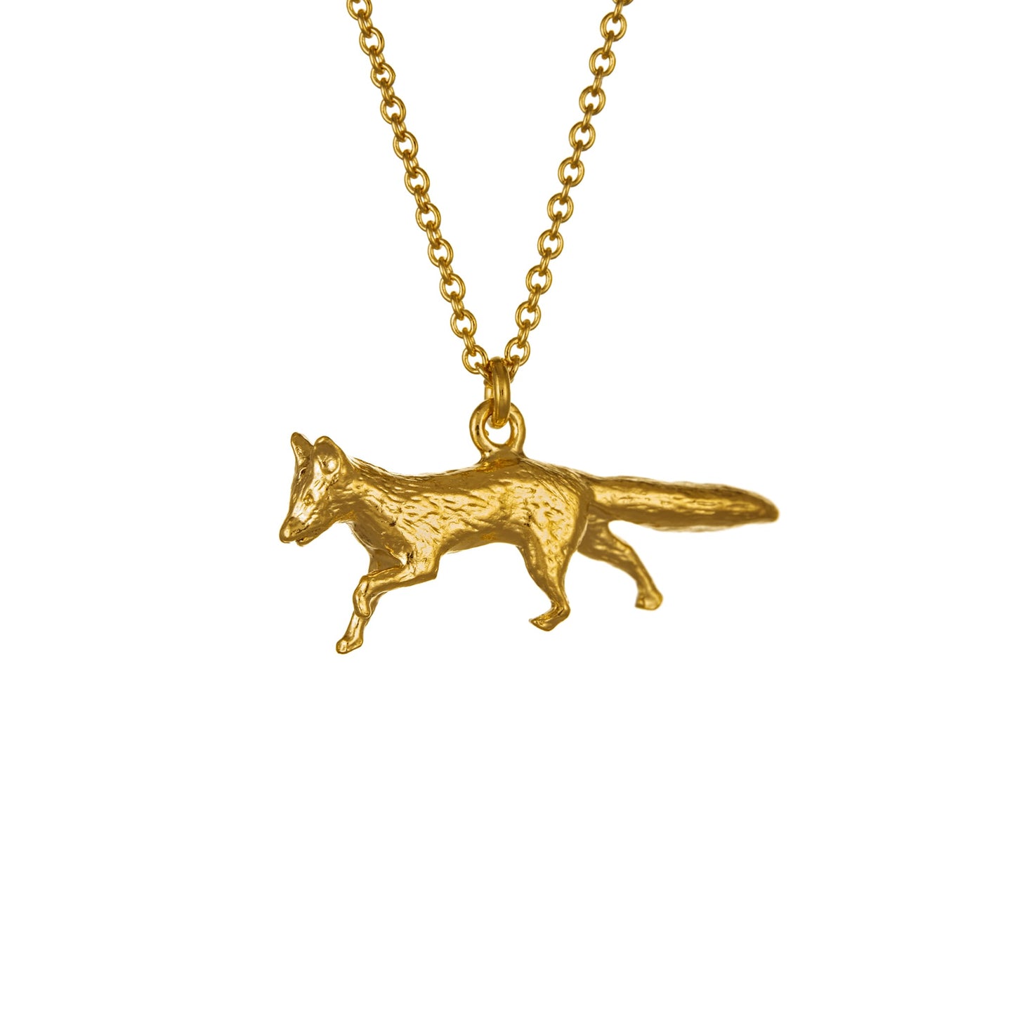 Alex Monroe 22ct Gold Vermeil Prowling Fox Necklace