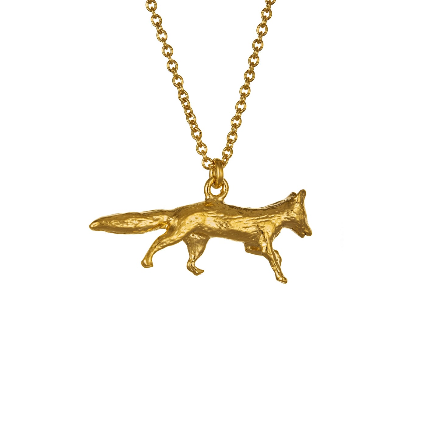 Alex Monroe 22ct Gold Vermeil Prowling Fox Necklace