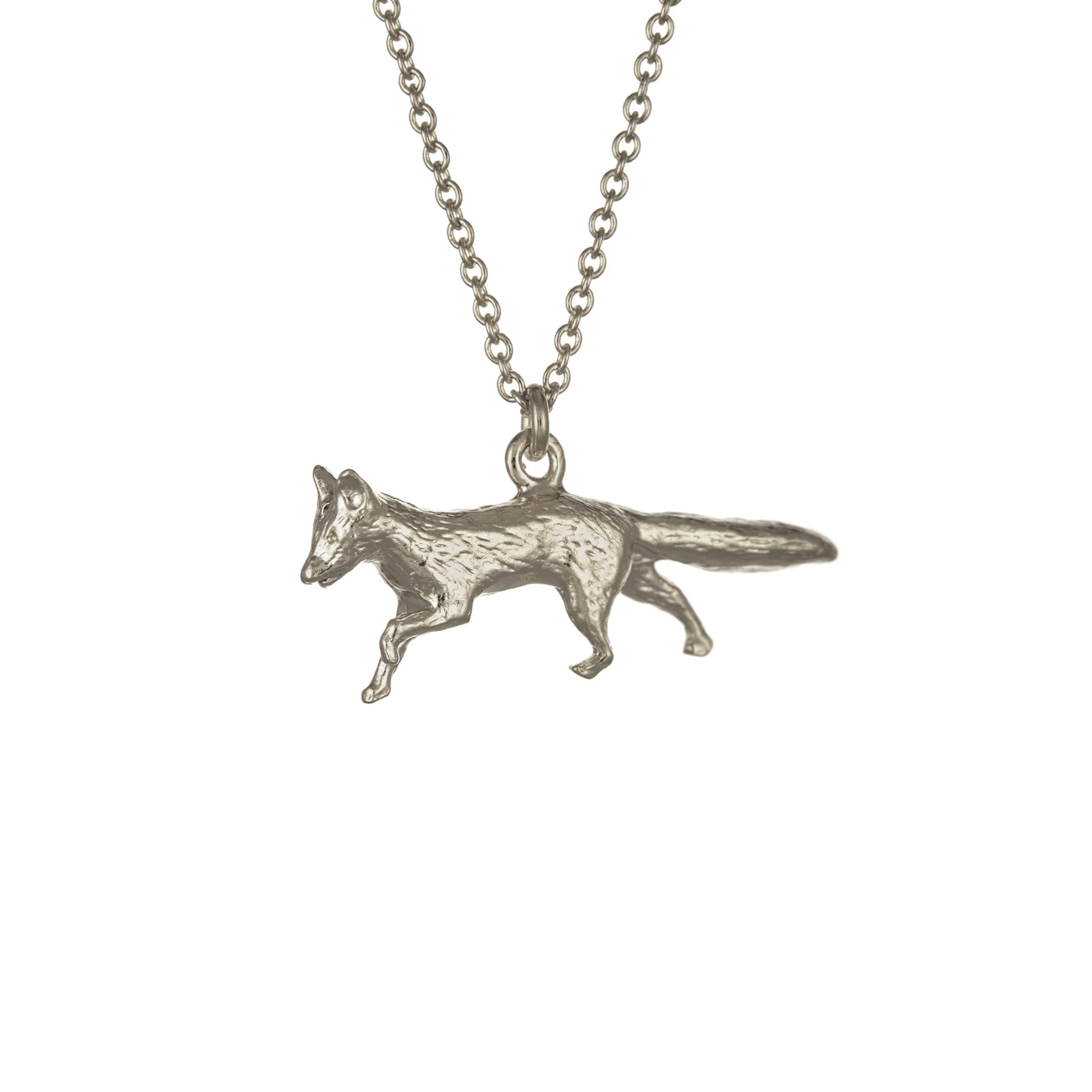 Alex Monroe Sterling Silver Prowling Fox Necklace