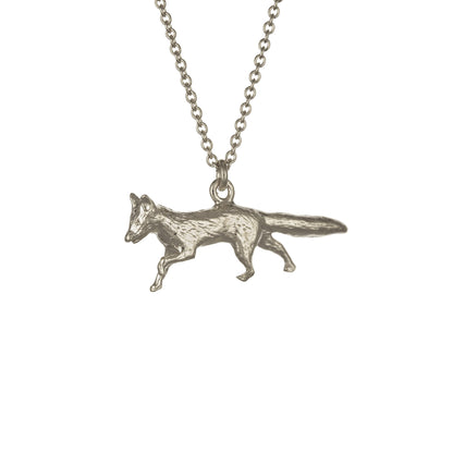 Alex Monroe Sterling Silver Prowling Fox Necklace