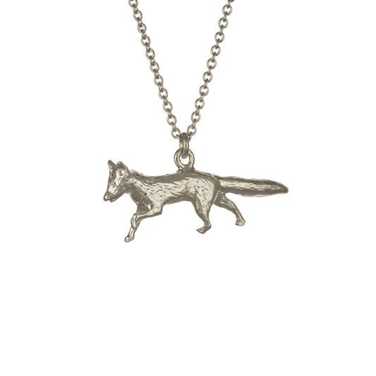 Alex Monroe Sterling Silver Prowling Fox Necklace
