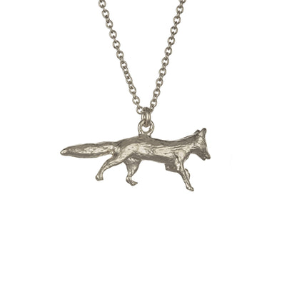 Alex Monroe Sterling Silver Prowling Fox Necklace