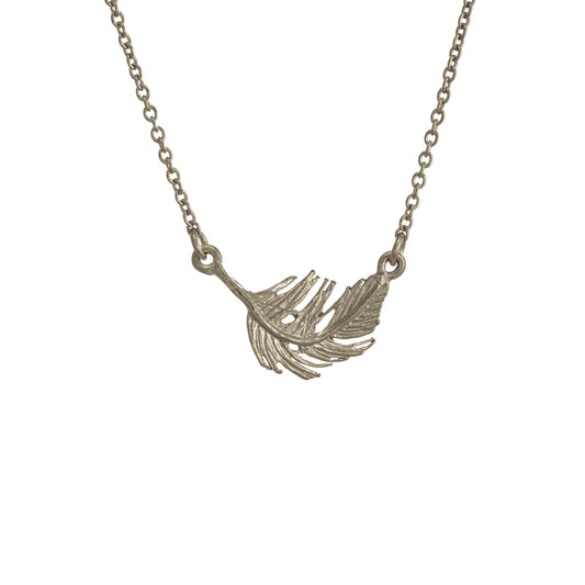 Alex Monroe Sterling Silver Little Feather Inline Necklace
