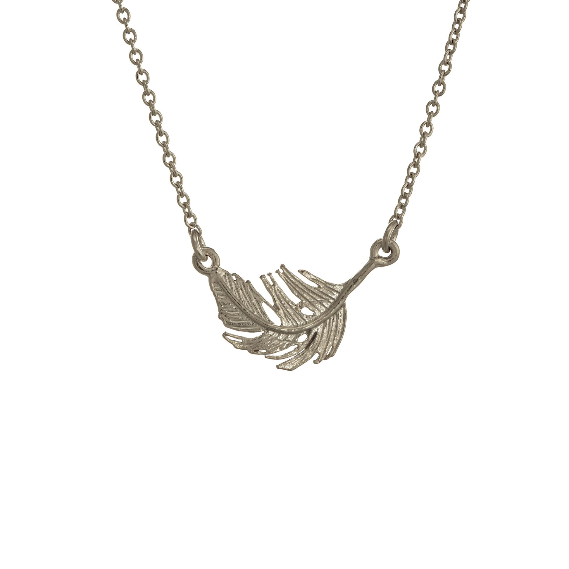 Alex Monroe Sterling Silver Little Feather Inline Necklace