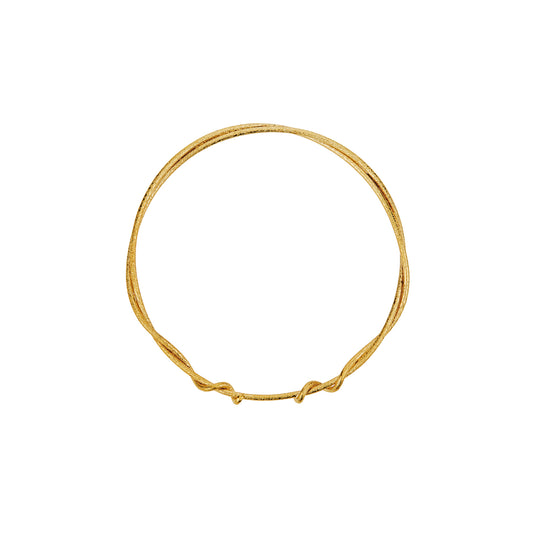 Alex Monroe Twist Bangle 22 carat Gold Vermeil