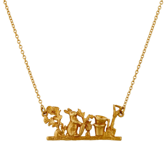 Alex Monroe Gold Vermeil Inline Allotment Necklace