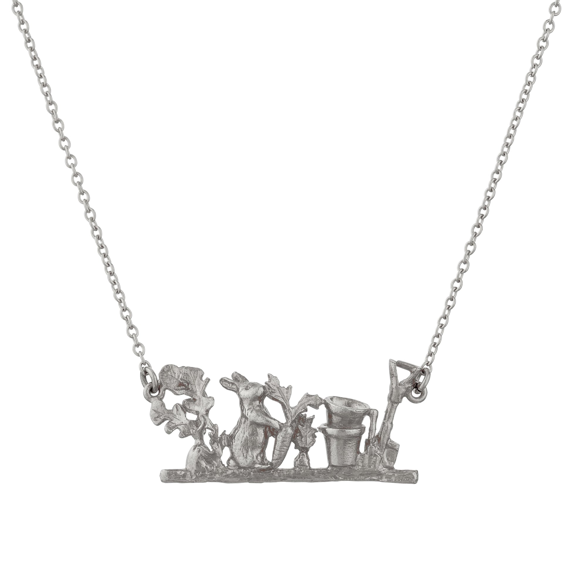 Alex Monroe Sterling Silver Inline Allotment Necklace