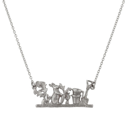 Alex Monroe Sterling Silver Inline Allotment Necklace
